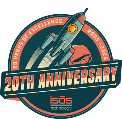 Isos 20th anniversary logo