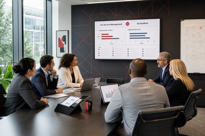Room of professionals review Atlassian vs. ServiceNow