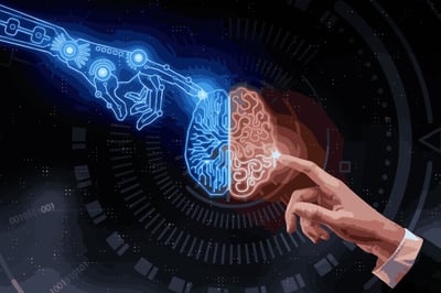 human and robot hands