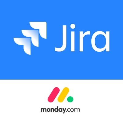 jira and monday logos