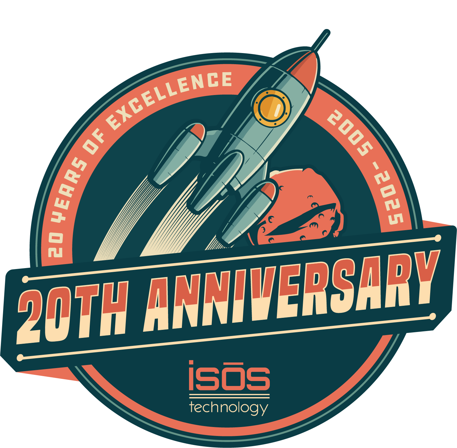 Isos 20th anniversary logo