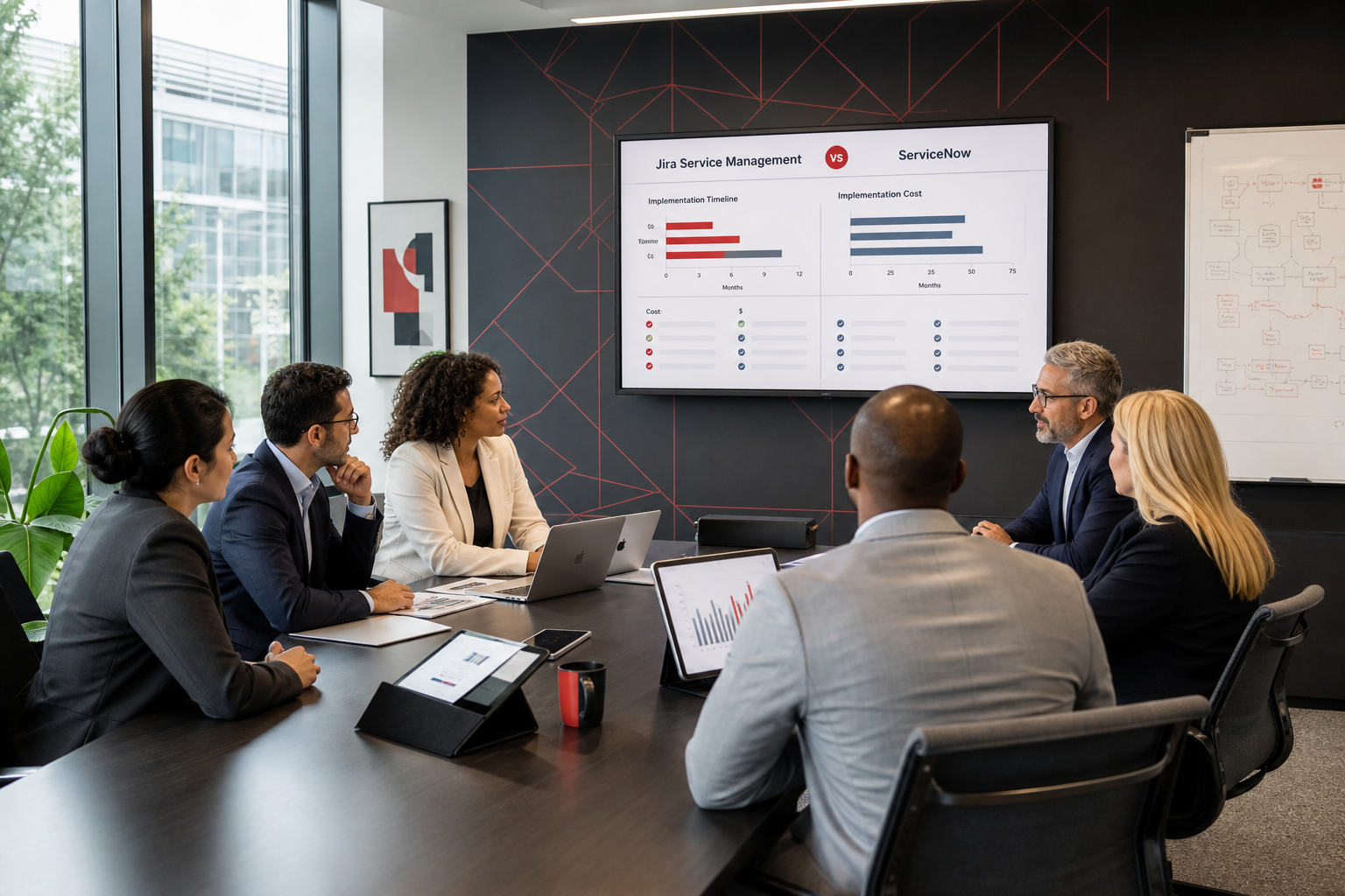 Room of professionals review Atlassian vs. ServiceNow
