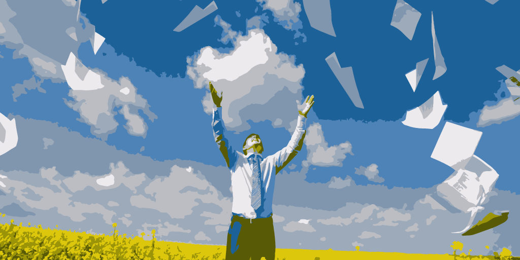 man in front of clouds