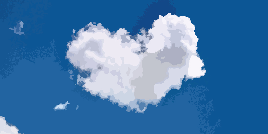 Cloud shaped like a heart